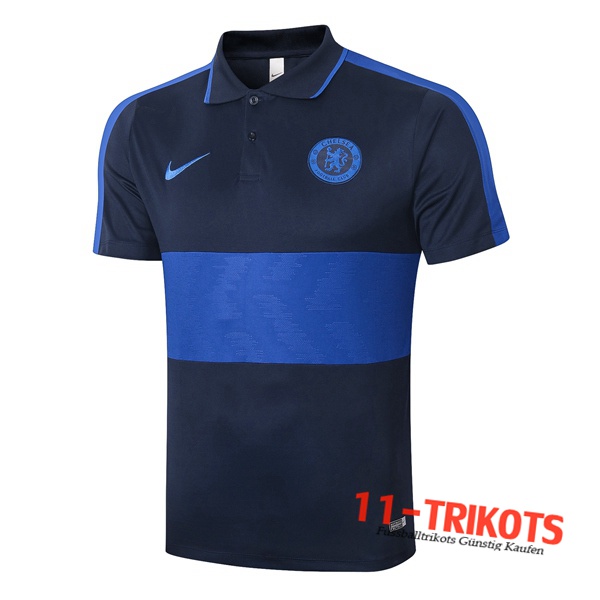 Neuestes Fussball FC Chelsea Poloshirt Königsblau 2020/2021 | 11-trikots