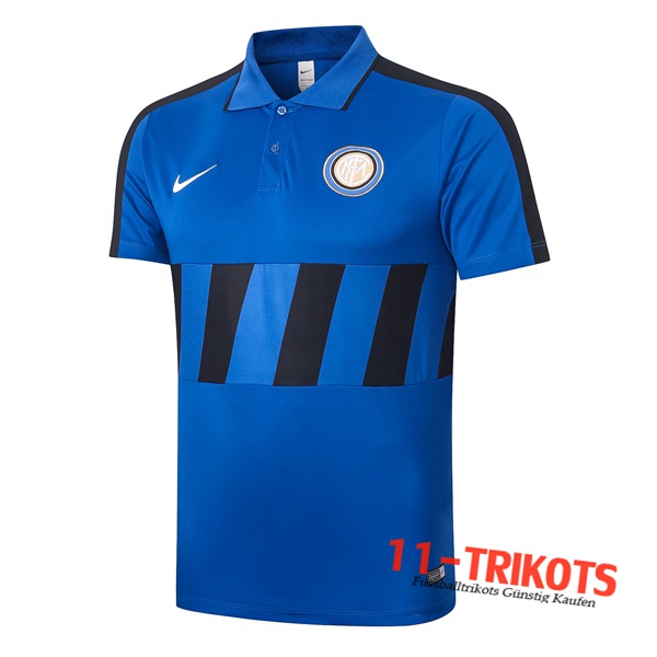 Neuestes Fussball Inter Milan Poloshirt Blau Schwarz 2020/2021 | 11-trikots