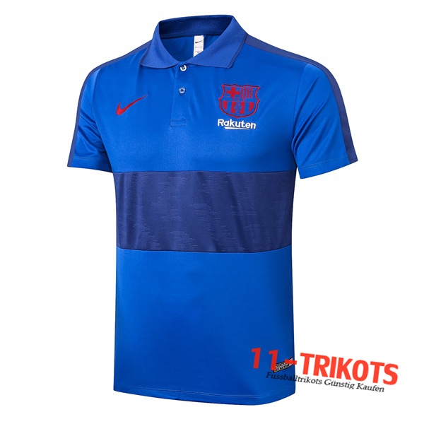Neuestes Fussball FC Barcelona Poloshirt Blau 2020/2021 | 11-trikots