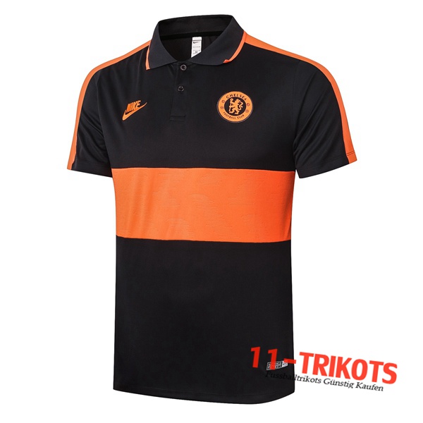 Neuestes Fussball FC Chelsea Poloshirt Orange 2020/2021 | 11-trikots
