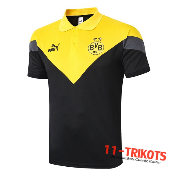 Neuestes Fussball Dortmund BVB Poloshirt Gelb Schwarz 2020/2021 | 11-trikots