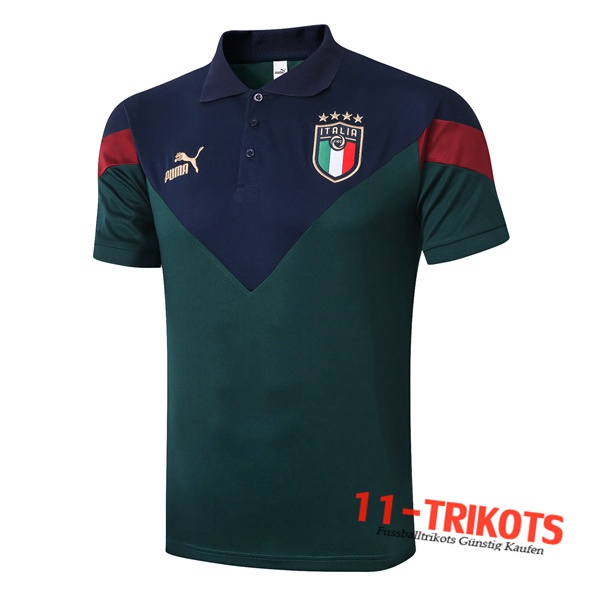 Neuestes Fussball Italien Poloshirt Grün 2020/2021 | 11-trikots