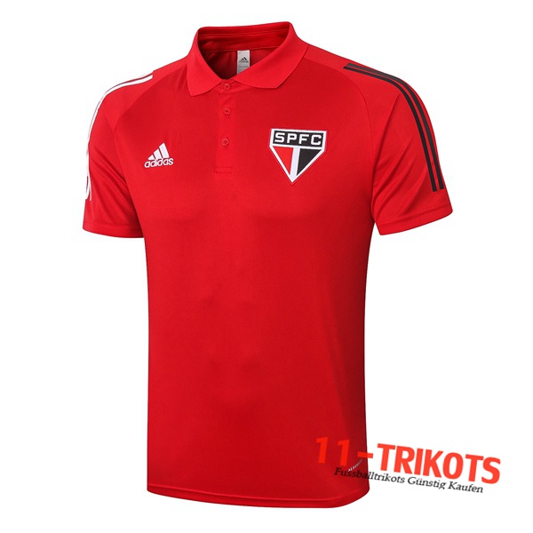 Neuestes Fussball Sao Paulo FC Poloshirt Rot 2020/2021 | 11-trikots