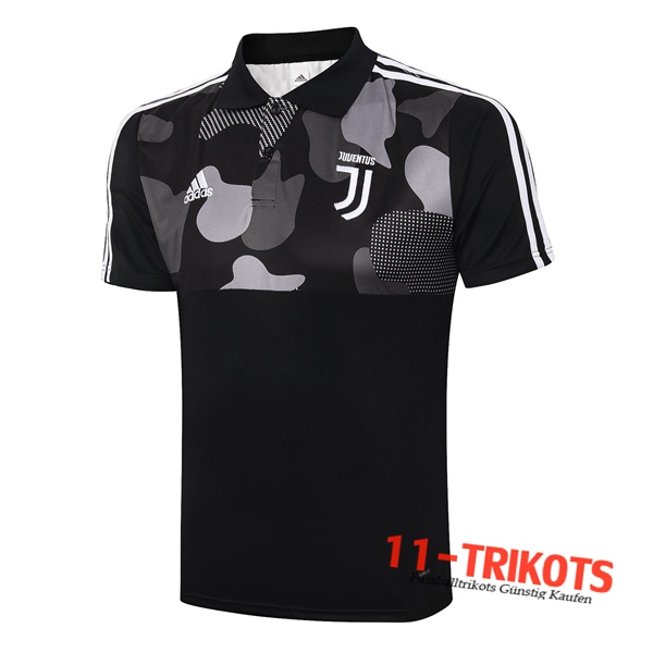 Neuestes Fussball Juventus Poloshirt Schwarz Weiß 2020/2021 | 11-trikots