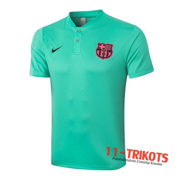 Neuestes Fussball FC Barcelona Poloshirt Grün 2020/2021 | 11-trikots
