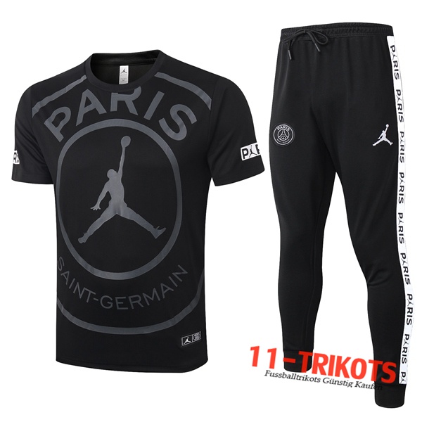 Paris PSG Jordan Trainingstrikot + Hose Schwarz 2020/2021