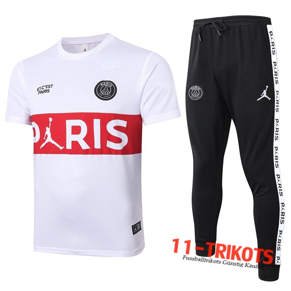 Paris PSG Trainingstrikot + Hose Weiß 2020/2021