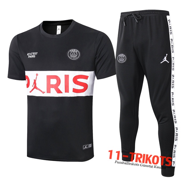 Paris PSG Trainingstrikot + Hose Schwarz Weiß 2020/2021