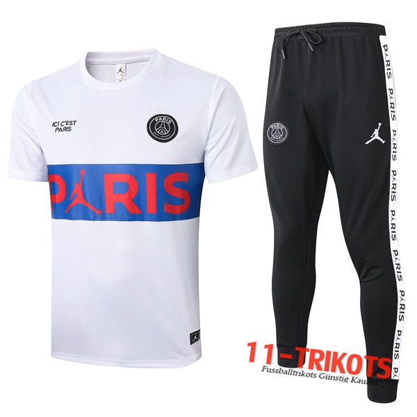 Paris PSG Trainingstrikot + Hose Weiß Blau 2020/2021