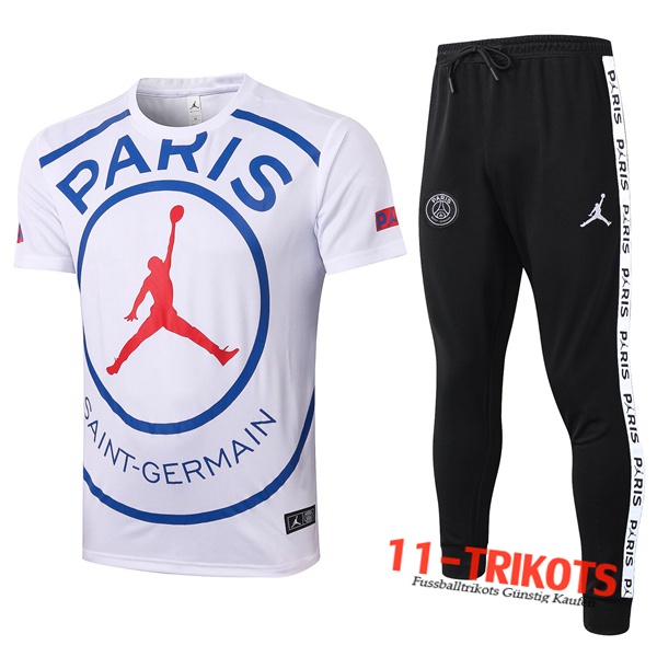 Paris PSG Jordan Trainingstrikot + Hose Weiß 2020/2021