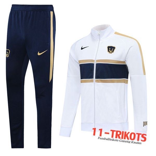 Pumas UNAM Trainingsanzug (Jacke) Weiß 2020 2021 | 11-trikots