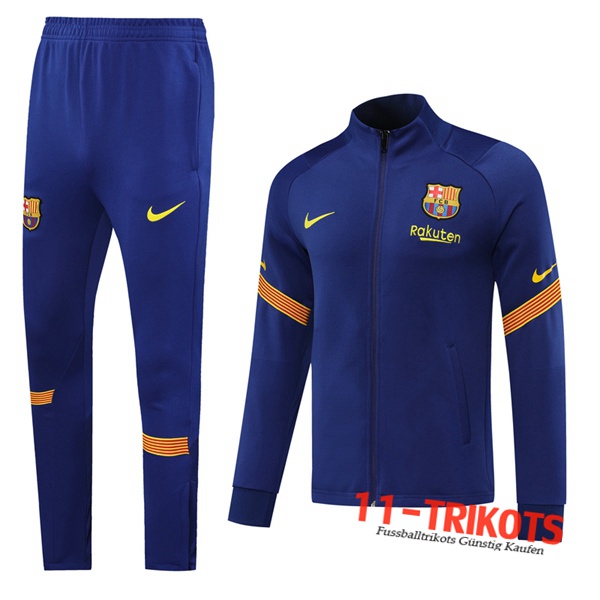 FC Barcelona Trainingsanzug (Jacke) Blau 2020 2021 | 11-trikots