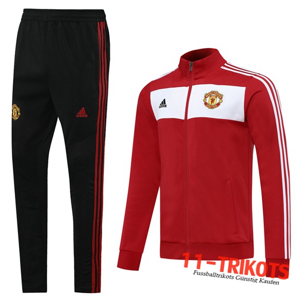 Manchester United Trainingsanzug (Jacke) Rot 2020 2021 | 11-trikots
