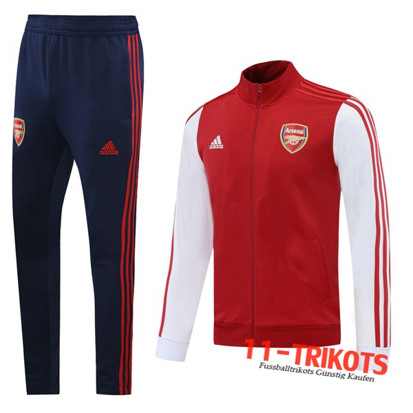 Arsenal Trainingsanzug (Jacke) Rot Weiß 2020 2021 | 11-trikots