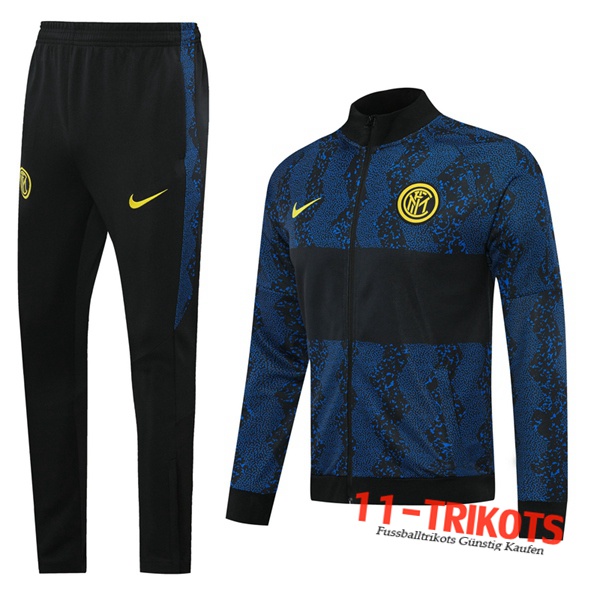 Inter Milan Trainingsanzug (Jacke) Blau Schwarz 2020 2021 | 11-trikots