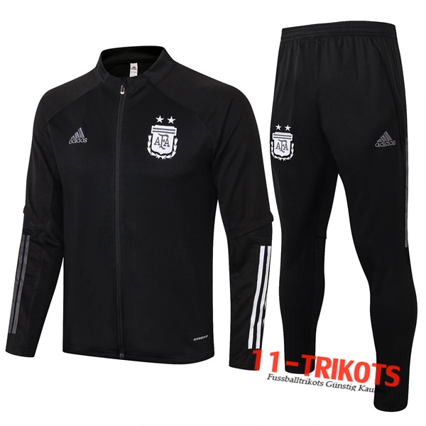 Argentinien Trainingsanzug (Jacke) Schwarz 2020 2021 | 11-trikots