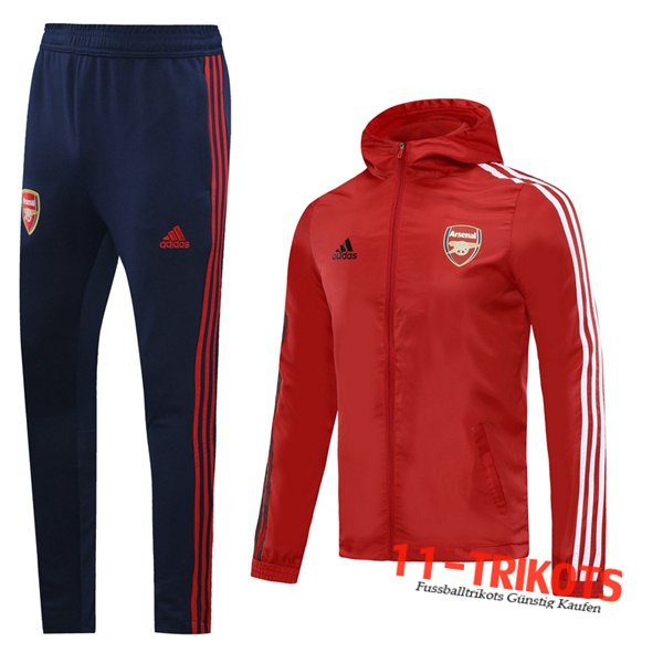 Arsenal Trainingsanzug Windjacke Rot 2020 2021 | 11-trikots