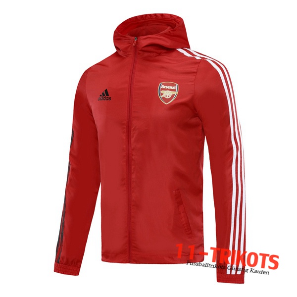 Chaqueta Futbol Rompevientos Arsenal Roja 2020 2021