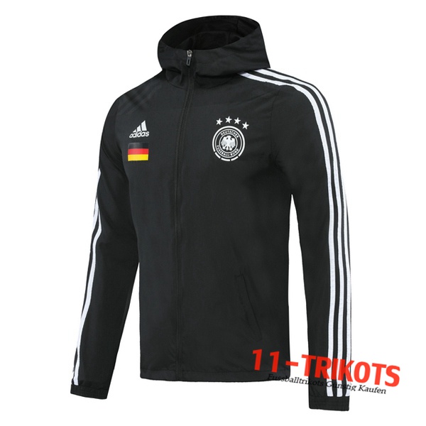 Chaqueta Futbol Rompevientos Alemania Negro 2020 2021