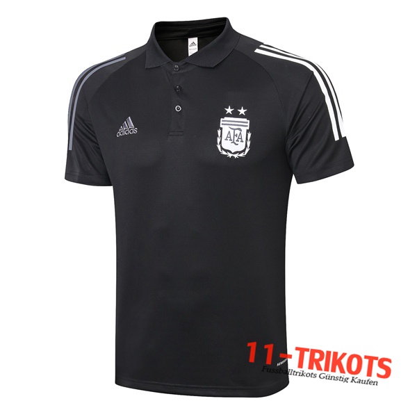 Neuestes Fussball Polo Argentinien Schwarz 2020/2021 | 11-trikots