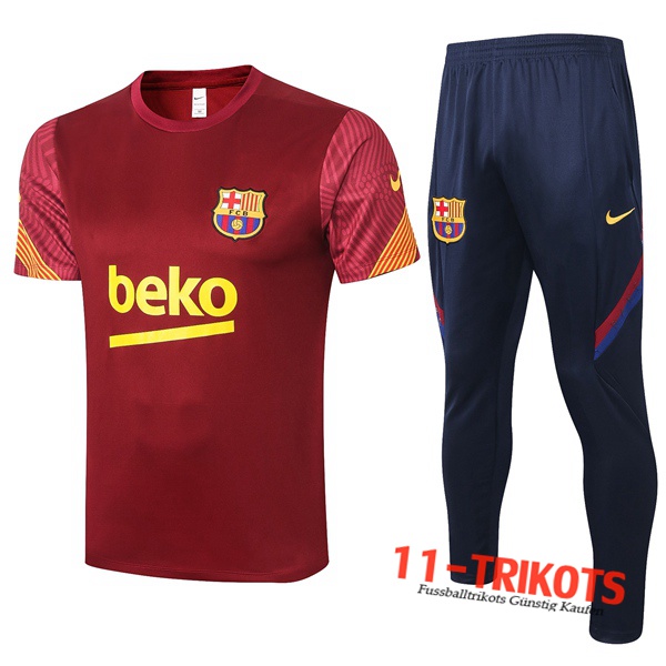 FC Barcelona Trainingstrikot + Hose Rot 2020/2021