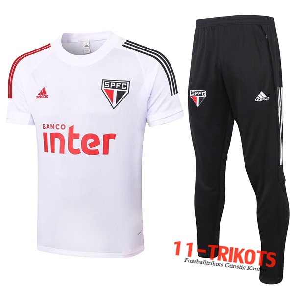 Sao Paulo FC Trainingstrikot + Hose Weiß 2020/2021