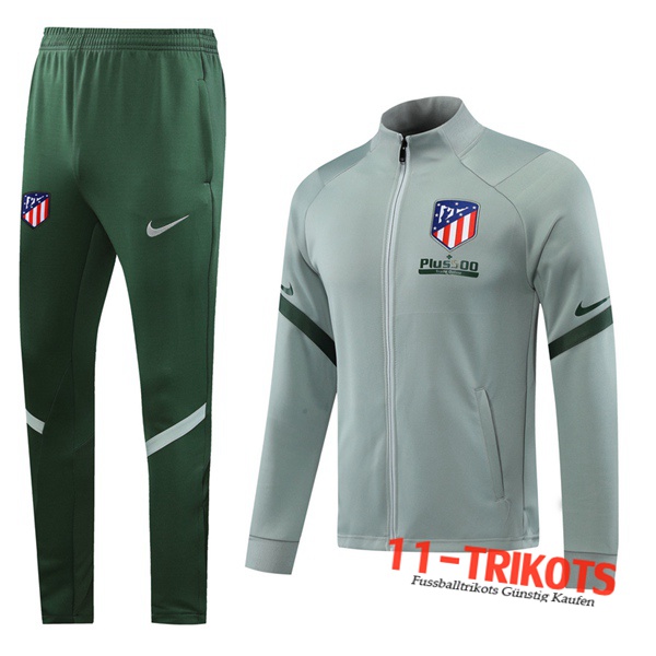 Neuestes Fussball Atletico Madrid Trainingsanzug (Jacke) Grau 2020 2021 | 11-trikots
