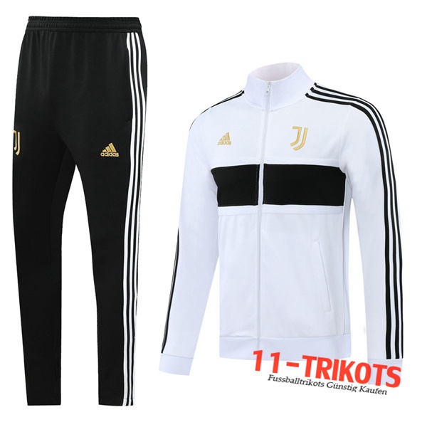 Neuestes Fussball Juventus Trainingsanzug (Jacke) Weiß 2020 2021 | 11-trikots