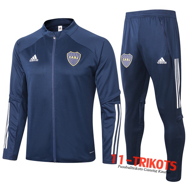 Neuestes Fussball Boca Juniors Trainingsanzug (Jacke) Blau Royal 2020 2021 | 11-trikots