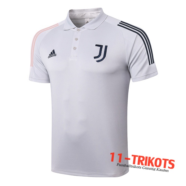 Neuestes Fussball Juventus Poloshirt Grau Klar 2020/2021