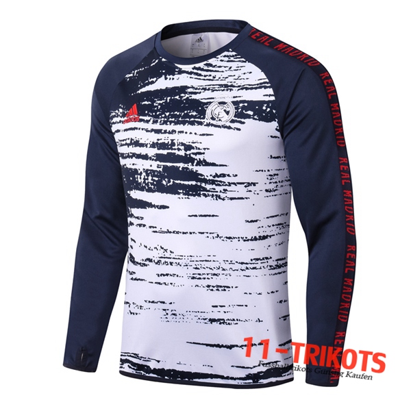 Sudadera de entrenamiento Real Madrid Azul Royal Blanco 2020/2021