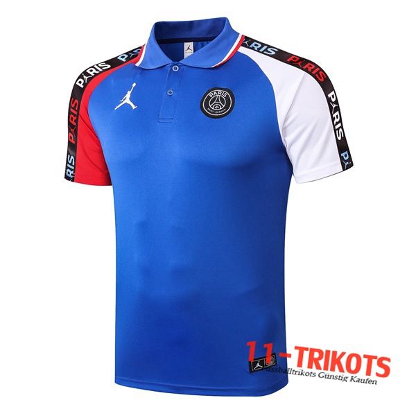 Neuestes Fussball Paris PSG Poloshirt Blau 2020/2021