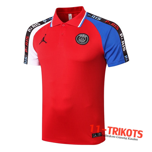 Neuestes Fussball Paris PSG Poloshirt Rot 2020/2021