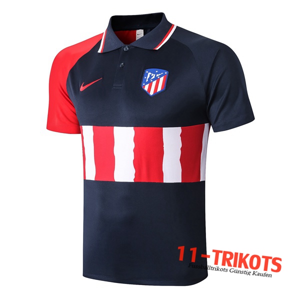 Neuestes Fussball Atletico Madrid Poloshirt Blau Royal 2020/2021