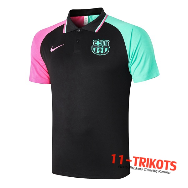 Neuestes Fussball FC Barcelona Poloshirt Schwarz 2020/2021