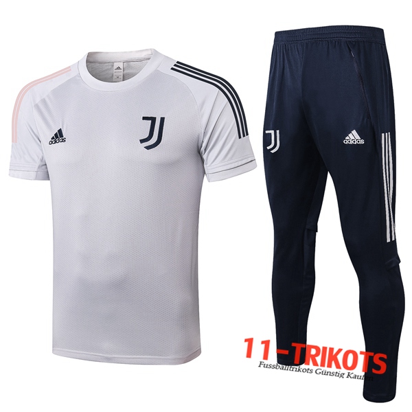 Juventus Trainingstrikot + Hose Grau Klar 2020/2021