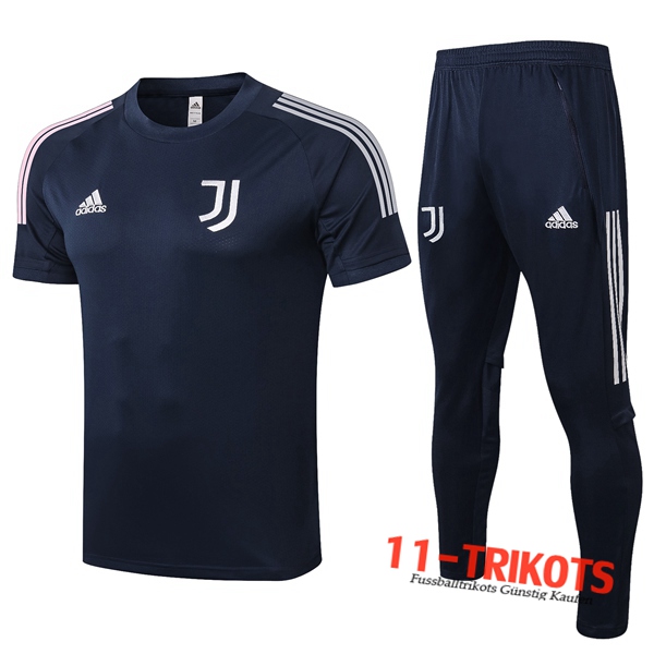 Juventus Trainingstrikot + Hose Blau Royal 2020/2021