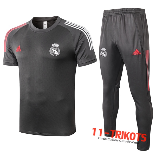 Real Madrid Trainingstrikot + Hose Grau 2020/2021