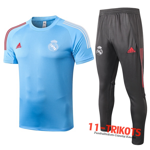 Real Madrid Trainingstrikot + Hose Blau 2020/2021