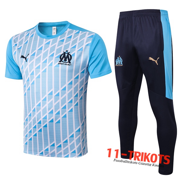 Marseille OM Trainingstrikot + Hose Blau 2020/2021