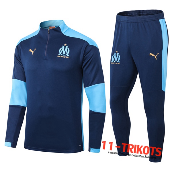 Neuestes Fussball Marseille OM Trainingsanzug Blau 2020 2021 | 11-trikots