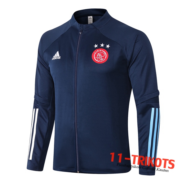 Neuestes Fussball Trainingsjacke AFC Ajax Blau Royal 2020/2021 | 11-trikots