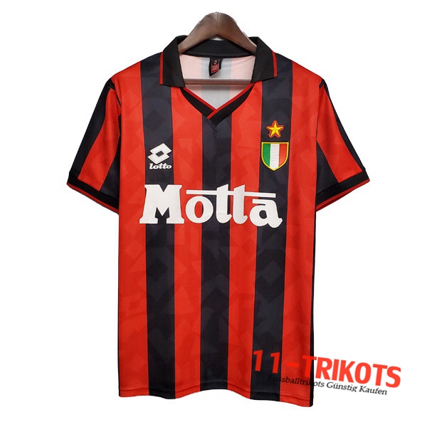Neuestes Fussball Milan AC Retro Heimtrikot 1993/1994
