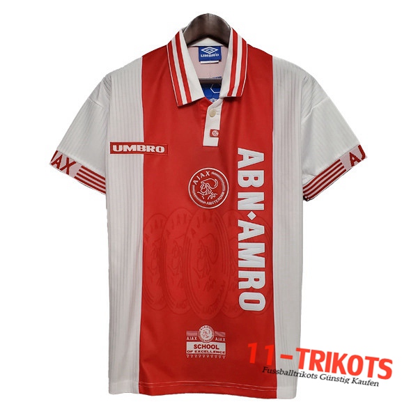 Neuestes Fussball AFC Ajax Retro Heimtrikot 1997/1998