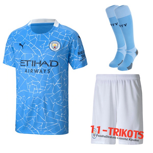 Zusammen Fussball Manchester City Heimtrikot (Short+Socken) 2020/21