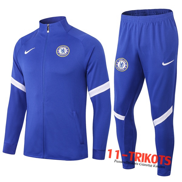 FC Chelsea Trainingsanzug (Jacke) Blau 2020 2021 | 11-trikots