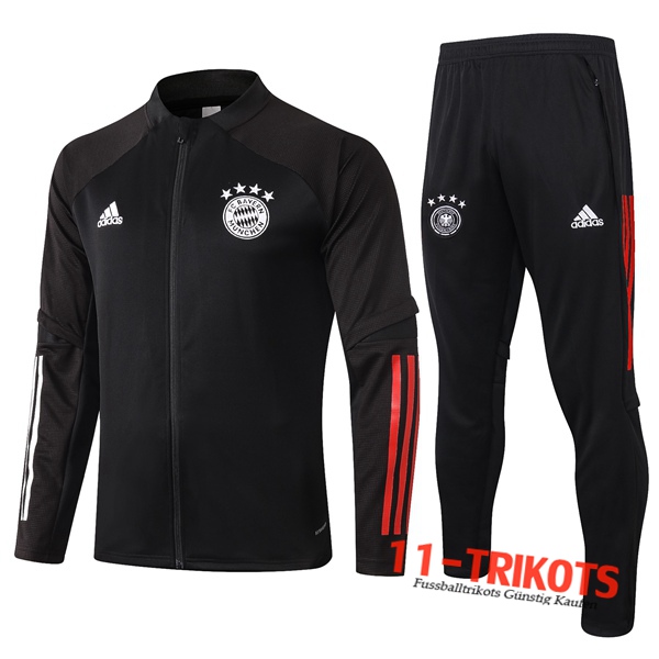 Bayern Munchen Trainingsanzug (Jacke) Schwarz 2020 2021 | 11-trikots