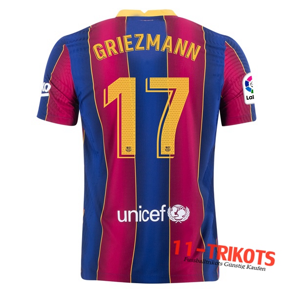 Fussball FC Barcelona (GRIEZMANN 17) Heimtrikot 2020 2021 | 11-trikots