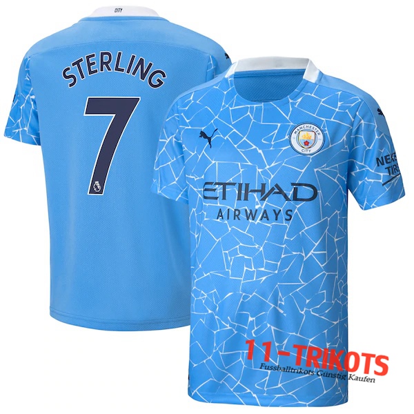 Fussball Manchester City (Sterling 7) Heimtrikot 2020 2021 | 11-trikots