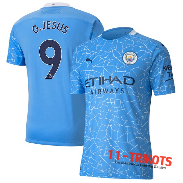 Fussball Manchester City (G.Jesus 9) Heimtrikot 2020 2021 | 11-trikots